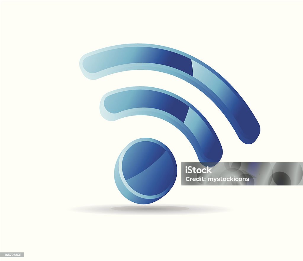 Wireless Icon A royalty-free wireless icon. Blue stock vector