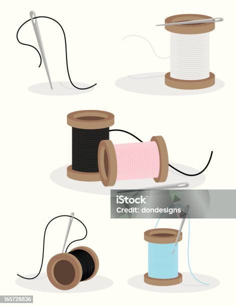Sewing Needle And Thread Stock Illustration - Download Image Now ...