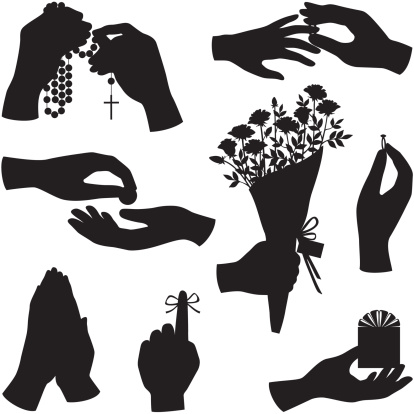 Hand silhouettes