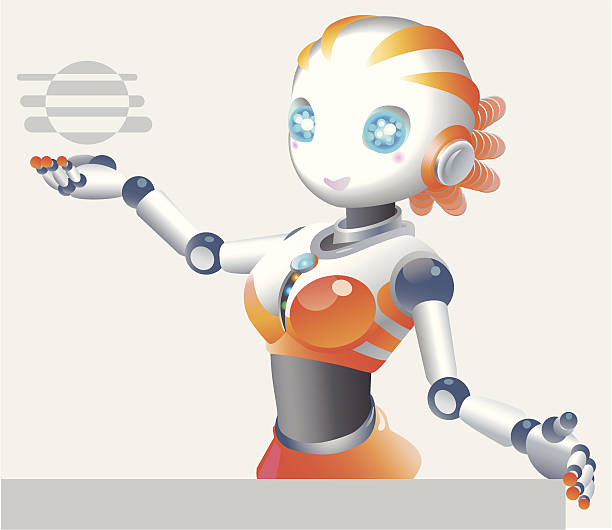 Robot Girl Stock Illustration - Download Image Now - Robot, Females,  Beautiful People - iStock