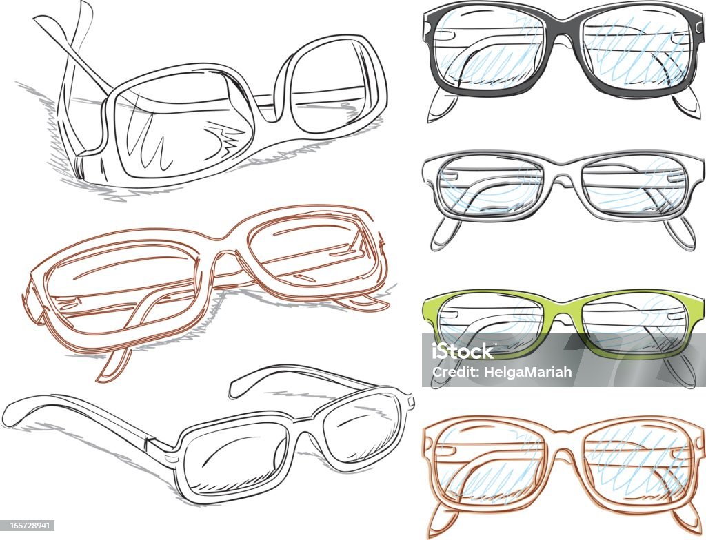 Spectacle Examples Drawing Spectacles Drawings Set Stock Illustration - Download Image Now ...