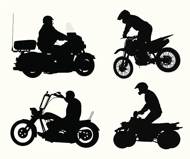 Vector illustration of Vehicular Vector Silhouette