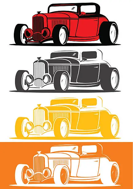 Vector illustration of Hot Rod