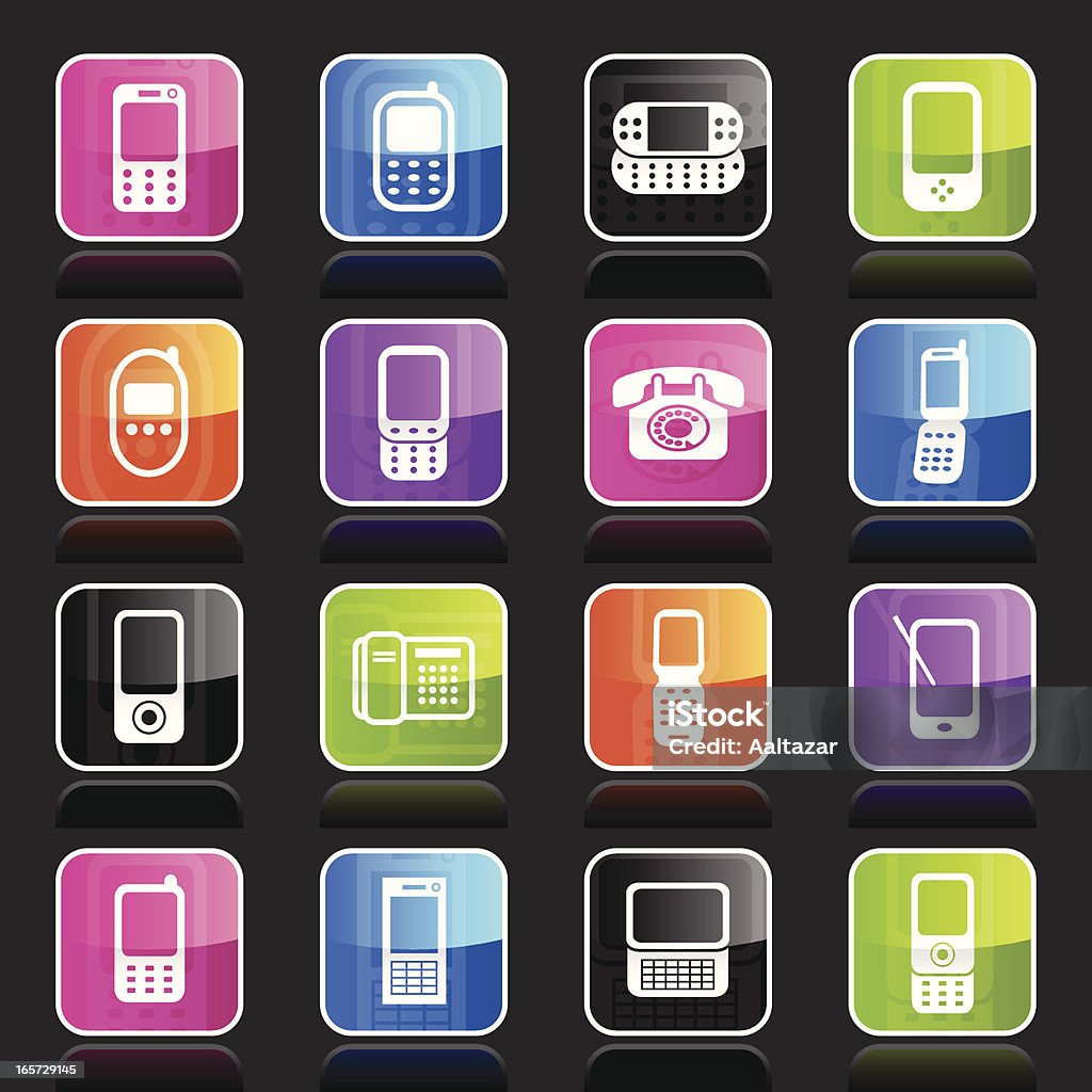 Ubergloss icone-Cellulari & Land i telefoni fissi ed i cellulari - arte vettoriale royalty-free di Accessibilità