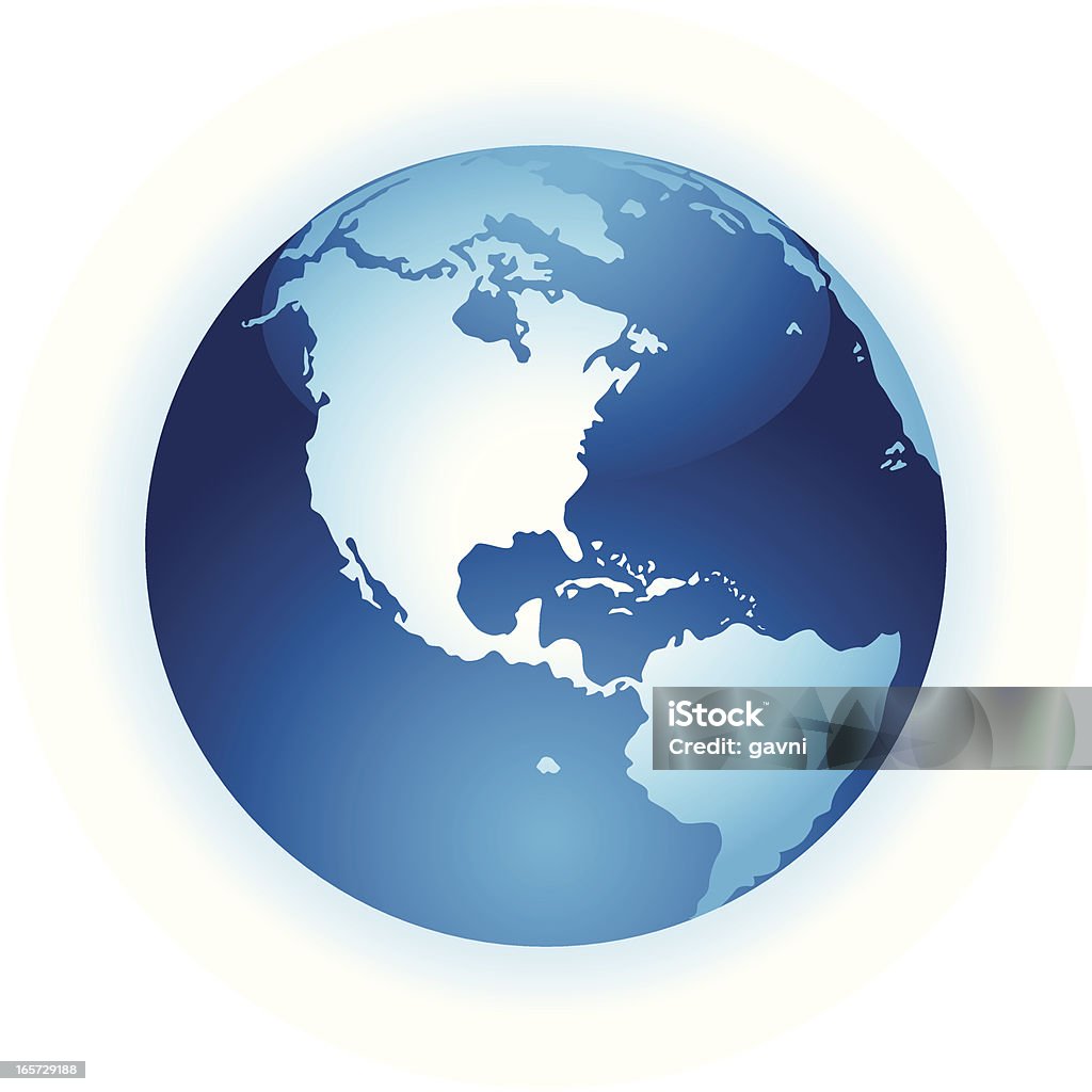 Globe - Lizenzfrei Amerikanische Kontinente und Regionen Vektorgrafik