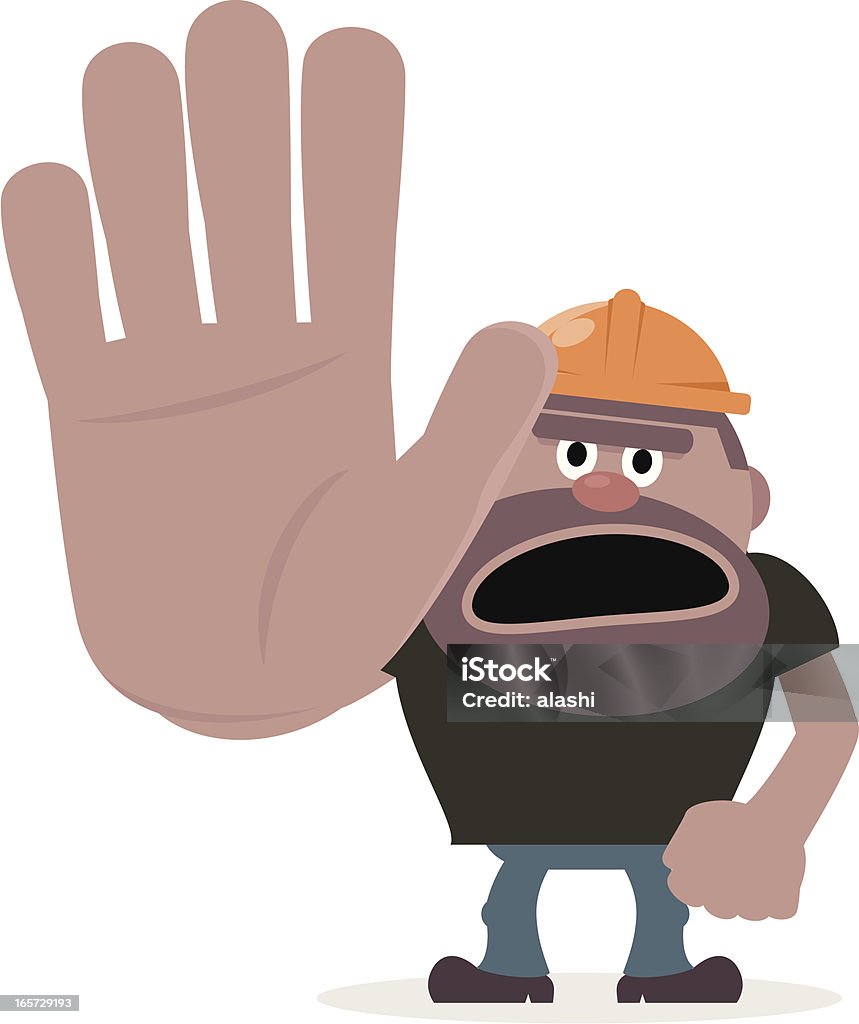 Construction Worker showing stop gesture Vector illustration – Construction Worker showing stop gesture. Construction Industry stock vector