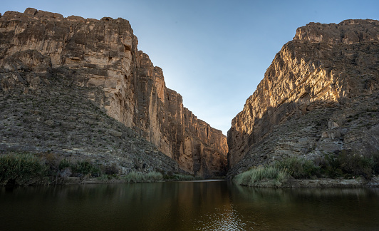 Calm Waters Of The Rio Grande At Santa Elana Canyon in Big Bend