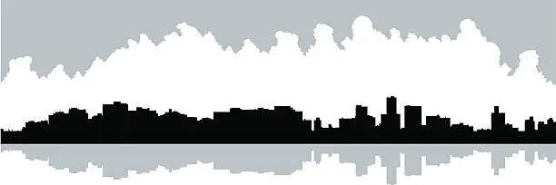 Vector illustration of Durban Waterfront Silhouette