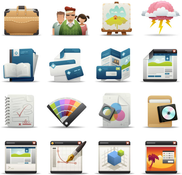 Deluxe Icons - Graphic Design vector art illustration