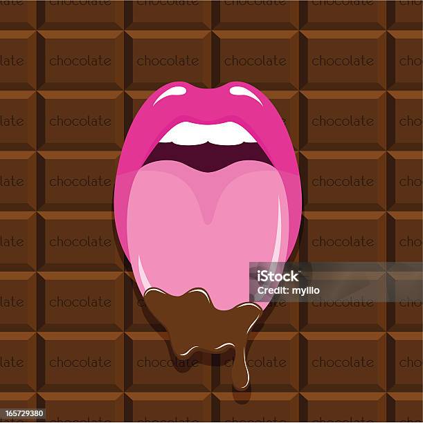 Liebe Schokolade Chocoalkoholische Stock Vektor Art und mehr Bilder von Lippen - Lippen, Schokolade, Sinnlichkeit