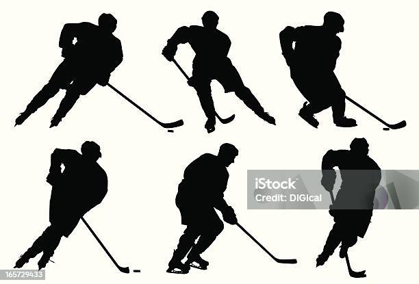 Hockey Player Stock Vektor Art und mehr Bilder von Eishockey - Eishockey, Kontur, Umrisslinie