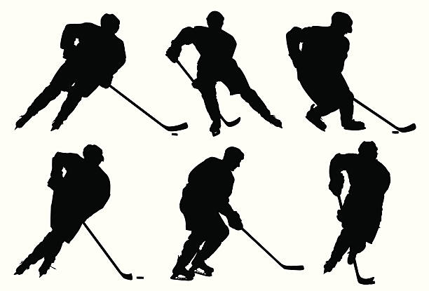 Hockey Players vector art illustration