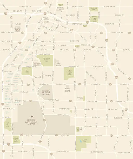 Vector illustration of Las Vegas Map