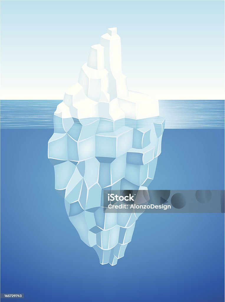 Iceberg - Grafika wektorowa royalty-free (Góra lodowa - formacja lodowa)