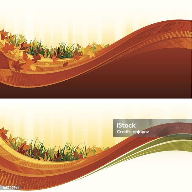 Autumn Flow Design Backgrounds Stock Illustration - Download Image Now - Autumn, Backgrounds, Brown