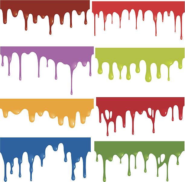 Seamless Drips Eight individually grouped seamless drips, two of them with holes. slimy stock illustrations