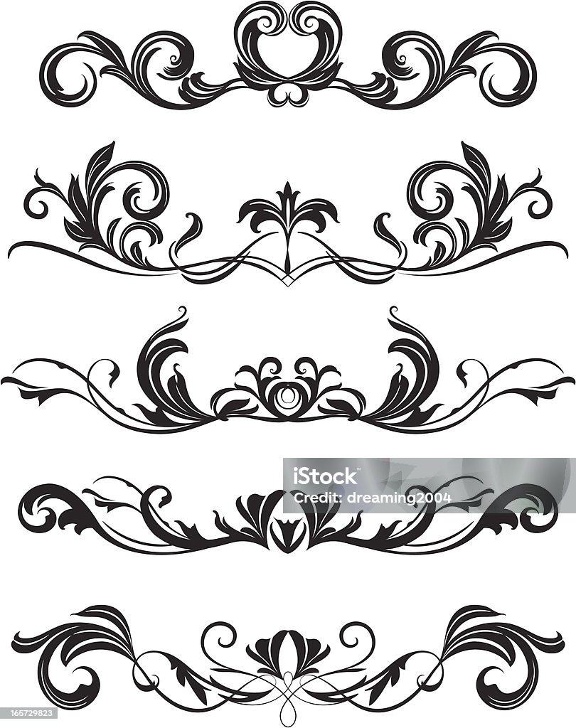 Scroll Design Stock Illustration - Download Image Now - Abstract ...
