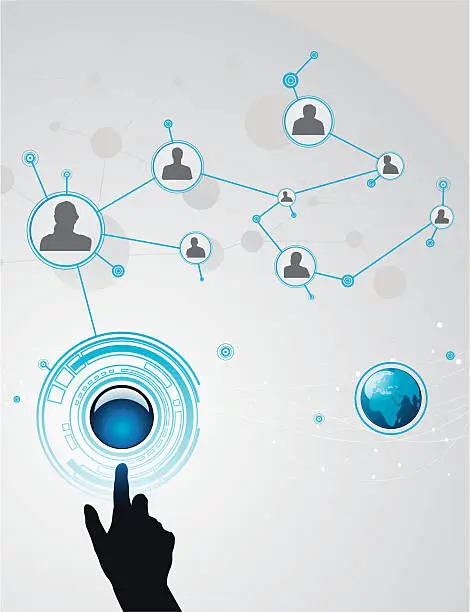 Vector illustration of Touch social network