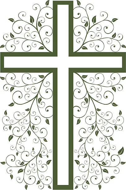 Vector illustration of Decorative Cross