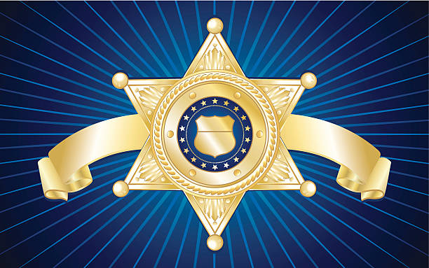 жетон полицейского - sheriff star badge vector stock illustrations