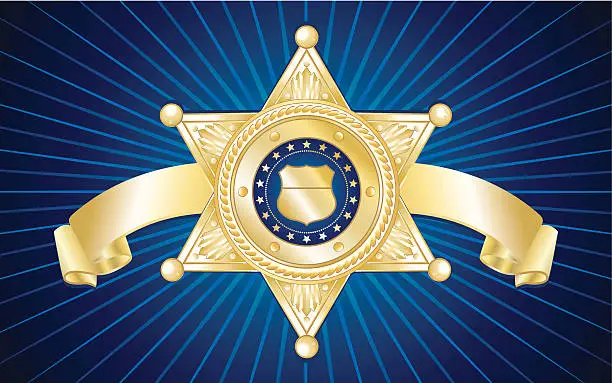 Vector illustration of Police badge