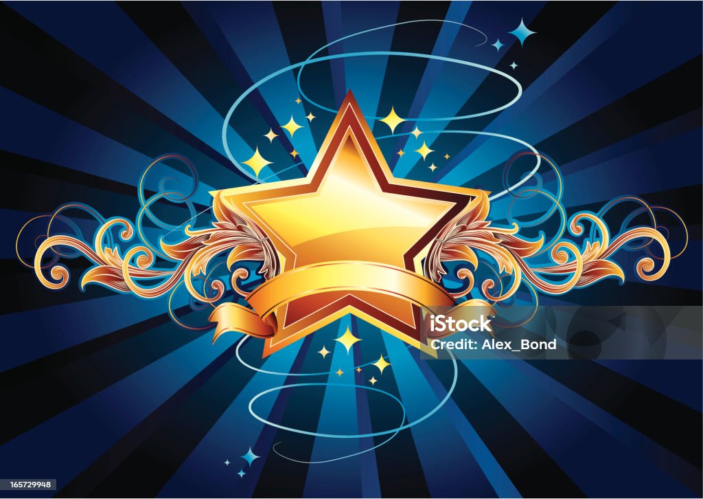 Golden star - Grafika wektorowa royalty-free (Abstrakcja)