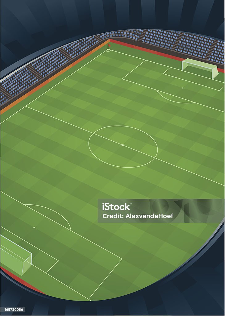 Fußballstadion Top View - Lizenzfrei Fußball Vektorgrafik