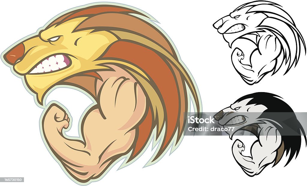 Lion Mascot - arte vectorial de Hombre lobo libre de derechos