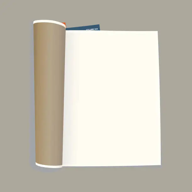 Vector illustration of empty magazine template