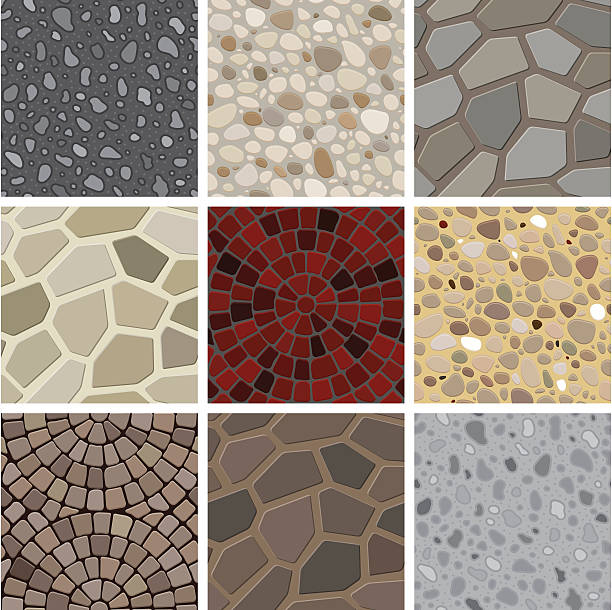 ilustrações de stock, clip art, desenhos animados e ícones de textura sem costura-decoração chão - seamless brick repetition pattern