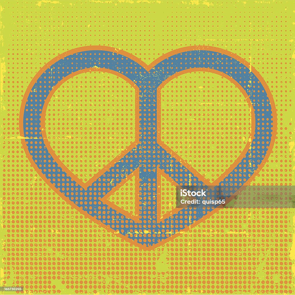Pop Art Miłość Symbol pokoju - Grafika wektorowa royalty-free (Serce - Symbol idei)