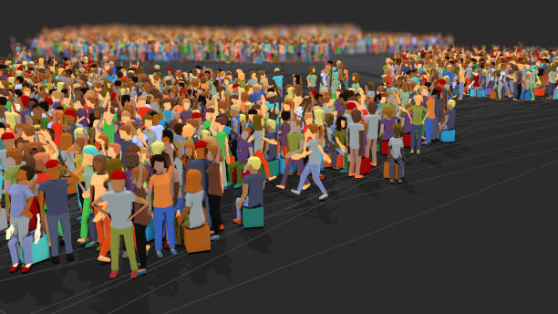 istock Top view of many different connected people - 3d illustration 1657302585