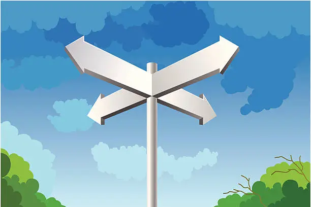 Vector illustration of Direction Sign