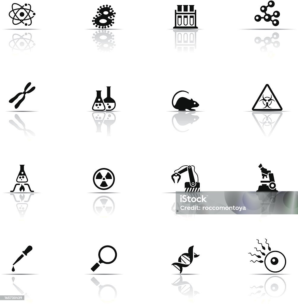 Icon Set de la science - clipart vectoriel de ADN libre de droits