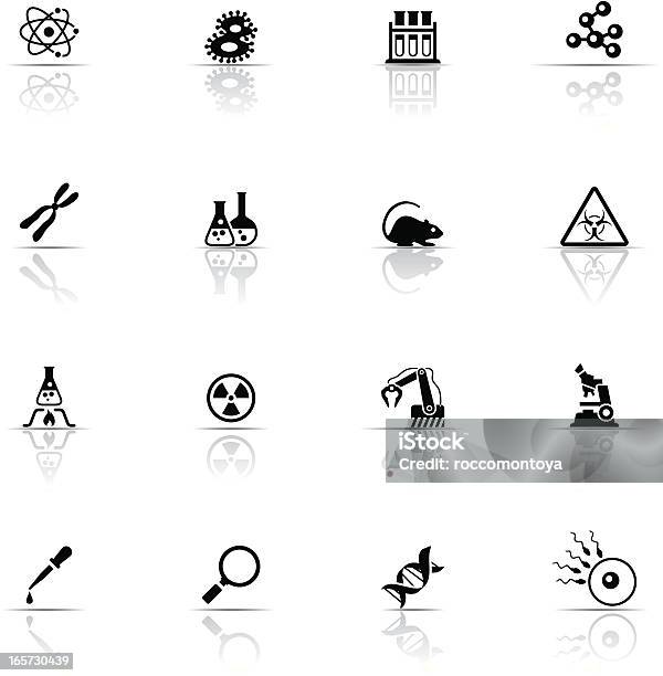 Icon Set De La Science Vecteurs libres de droits et plus d'images vectorielles de ADN - ADN, Atome, Bactérie