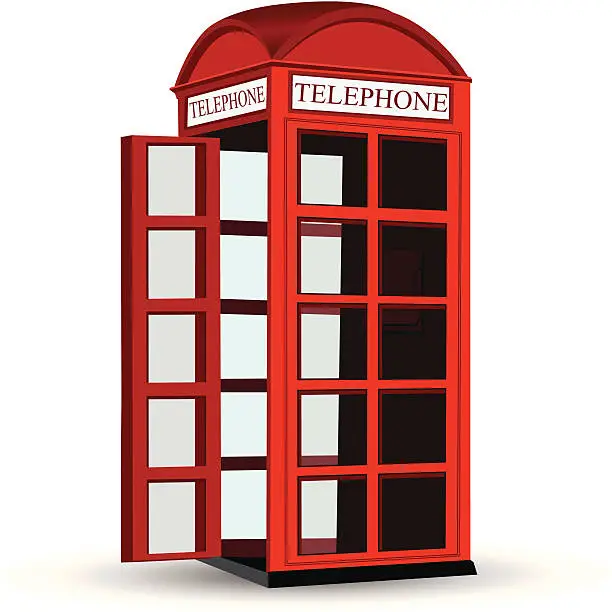 Vector illustration of Classic Telephone Booth