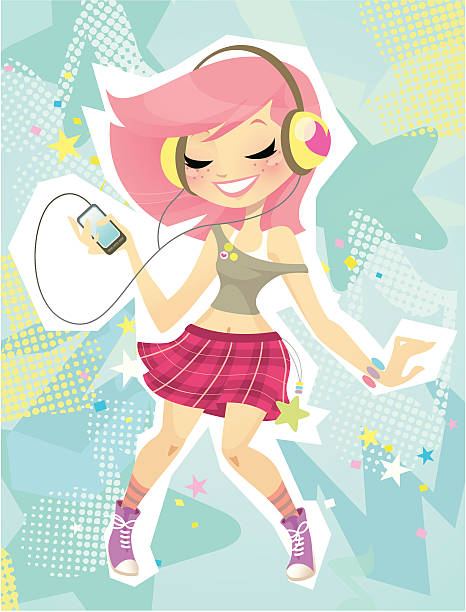 Pop Music vector art illustration