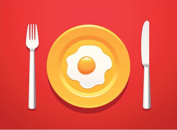stockillustraties, clipart, cartoons en iconen met sunny breakfast - gebakken ei