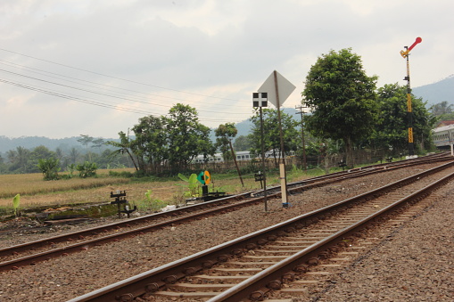 Railroad tracks in Garut