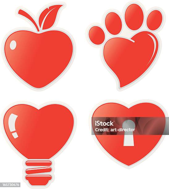 심장 사과에 대한 스톡 벡터 아트 및 기타 이미지 - 사과, 안전, 개념과 주제