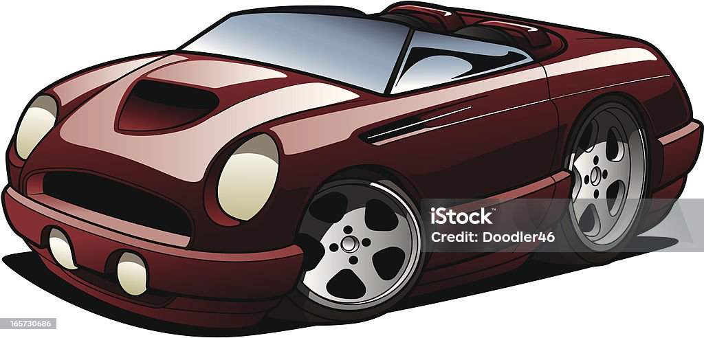 Cartoon Roadster Cartoon Roadster created in Adobe Illustrator. Cartoon stock vector
