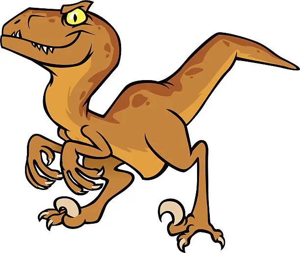 Vector illustration of velociraptor