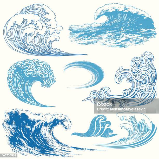 Wave Element Simple Wave Elements Stock Illustration - Download Image Now - Wave Pattern ...