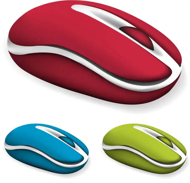 Vector illustration of Wireless computer mouse