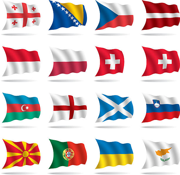 world flags waving - scotland cyprus 幅插畫檔、美工圖案、卡通及圖標