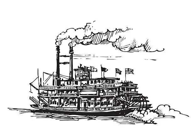 Vector illustration of Paddleboat