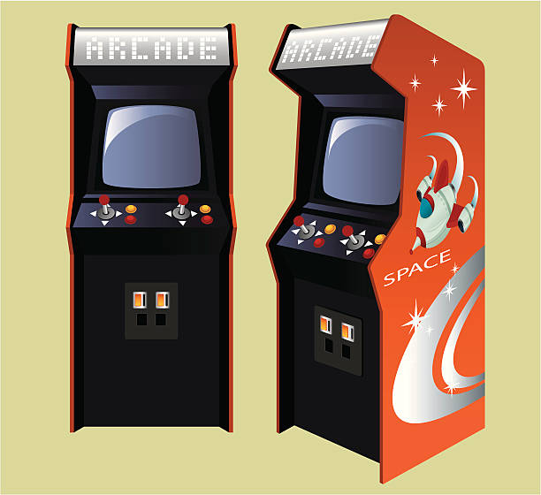 ilustrações, clipart, desenhos animados e ícones de máquina de fliperama - amusement arcade