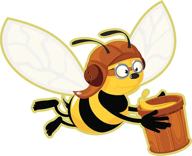 Vector illustration of Honey Bee