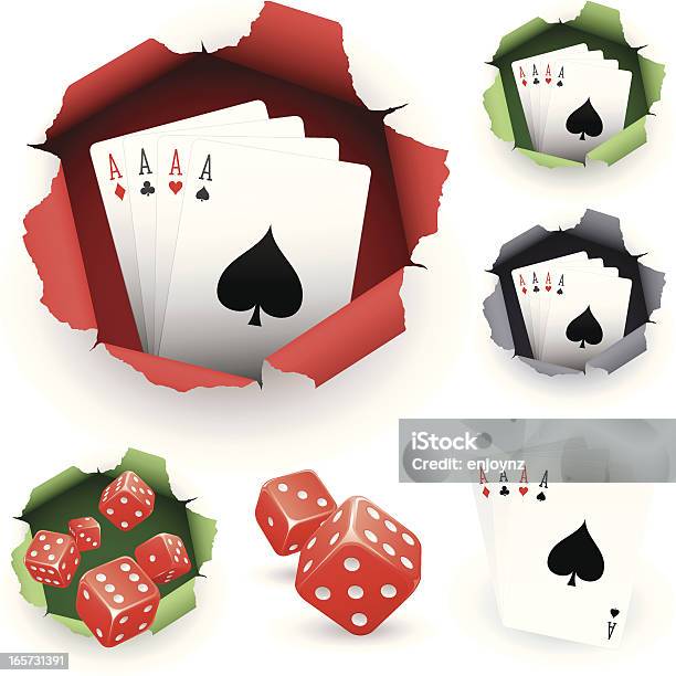 Glücksspieldesigns Stock Vektor Art und mehr Bilder von Ass - Ass, Craps, Design