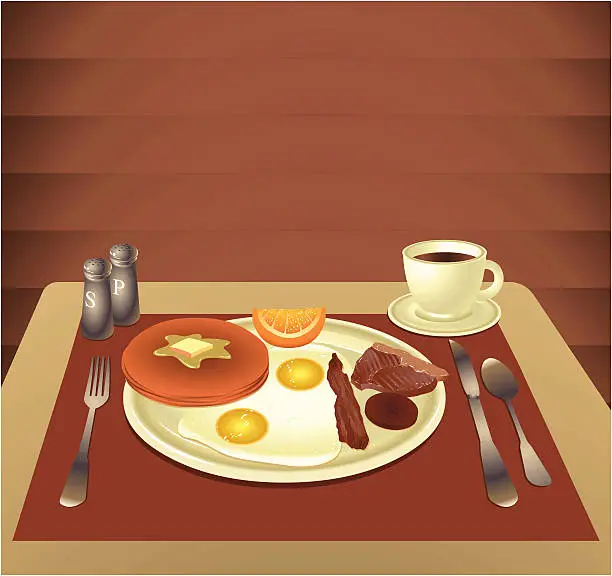 Vector illustration of Big Breakfast